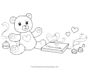 Valentine Bear And Chocolates