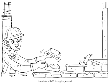 Brick Layer coloring page