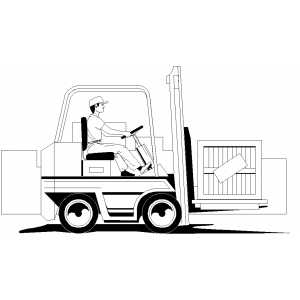 forklift coloring pages
