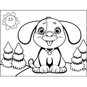 christmas dog coloring pages