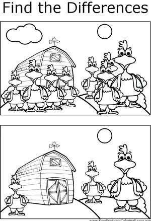 FTD Chickens Coloring Page