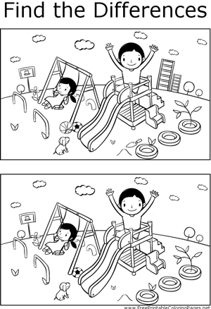 school playground colouring pages