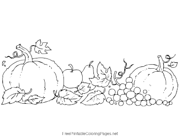 Autumn Harvest coloring page