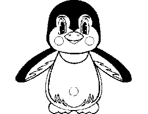 coloring pages of cute baby penguins