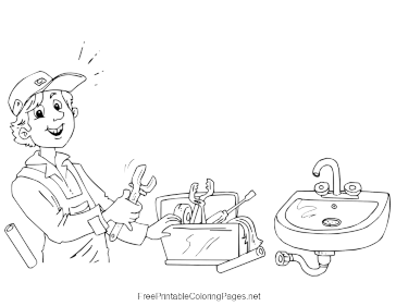 Plumber coloring page