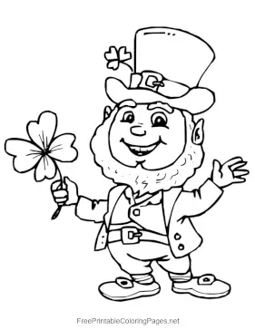 Cute Leprechaun coloring page