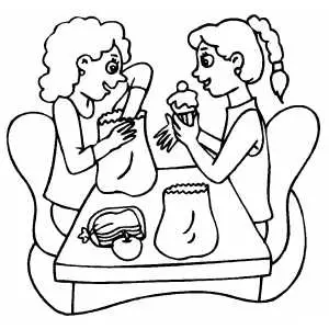 lunch coloring page