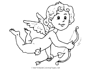 Cupid With Bow And Arrow coloring page