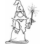 Wizard Showing Magic Wand Effect