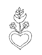 Heart with Flowers Coloring Page