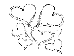 Seven Hearts Coloring Page