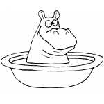 Bathing Hippo