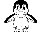 Cute Penguin Coloring Page