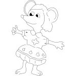 Girl Mouse in Dress