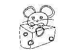 Mouse and Cheese Coloring Page