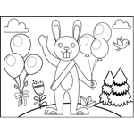 Rabbit with Balloons