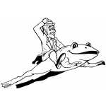 Leprechaun Riding Frog