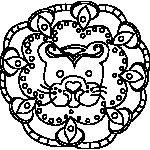 Ornate Leo Zodiac Coloring Page