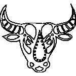 Ornate Taurus Zodiac Coloring Page