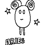 Primitive Aries Zodiac Coloring Page