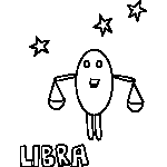 Primitive Libra Zodiac Coloring Page