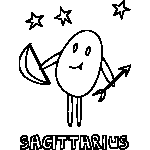 Primitive Sagittarius Zodiac Coloring Page