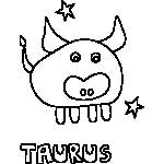 Primitive Taurus Zodiac Coloring Page