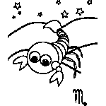 Scorpio Zodiac Coloring Page