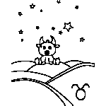 Taurus Zodiac Coloring Page